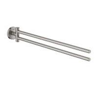 Grohe QuickFix Start - Porte-serviettes double, longueur 44 cm, supersteel 41183DC0