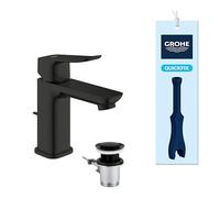 GROHE Mitigeur de lavabo Dice 1018562430 – monocommande Taille S, noir mat, avec bonde