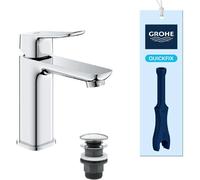 GROHE DICE Robinet Mélangeur pour Lavabo - Taille M - Vidage Click-clack - Chrome
