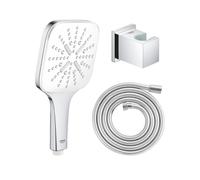 GROHE Douchette 3 jets Vitalio Smartactive chrome carré avec flexible 200 et support carré
