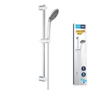GROHE Ensemble de douche Vitalio Joy 110, pommeau de douche douchette 1 jet, barre de 600 mm, flexible VitalioFlex 1750 mm, facile à installer et à nettoyer, chromé, 27322000 (Import Allemagne)