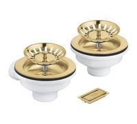 GROHE Grille d'écoulement évier 40997GN0 – 1 cuve sans excentrique, cool sunrise brossé