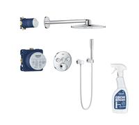 GROHE Ensemble douche encastrable Grohtherm SmartControl Rainshower 310 SmartActive Cube + nettoyant robinetterie GrohClean