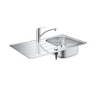 Grohe - Ensemble évier K200 et mitigeur Eurosmart, inox brossé / chrome 31565SD1