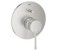 GROHE Essence Façade pour mitigeur mono commande 2 sorties (Pour installation Douche ou Bain/Douche), Supersteel, 19285DC1 (Import Allemagne)