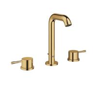 Grohe Essence - Mitigeur de lavabo avec bonde, installation 3 trous, Cool Sunrise 20296GL1