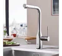 GROHE Mitigeur de cuisine Essence 30270000 sur pied StarLight Chrome, douchette extractible