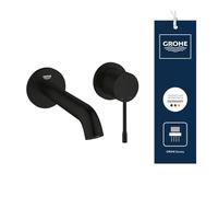 Grohe Essence New - Mitigeur de lavabo encastré, installation 2 trous, noir mat 194082431