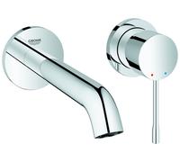 Grohe Essence, mitigeur lavabo 2 trous, saillie 183mm, montage mural, 29192001, Couleur: chrome