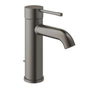 GROHE Essence Mitigeur monocommande Lavabo, Robinet pour Salles de Bains, Taille S (Avec Tirette et Garniture de vidage, Economie d'eau, Facile à Installer), Anthracite Brossé, 23589AL1