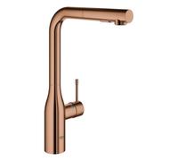 GROHE Essence Mitigeur monocommandé pour évier, saillie 204mm, bec haut, extractible, douchette Dual, orientable, 30504DA0, Couleur: coucher de soleil chaud