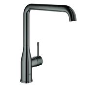 GROHE Essence Mitigeur monocommandé pour évier, saillie 220mm, orientable, bec haut, 30505A00, Couleur: graphite dur