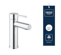 GROHE Essence Mitigeur Monocommande Robinet de lavabo pour Salle de Bains, Taille S (GROHE EcoJoy, AquaGuide, Facile à installer), Chrome, 34294001