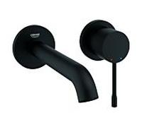 Grohe Essence Robinetterie murale pour lavabo 2 trous 29192KF1 29192_1 FMS projection 183mm noir fantôme