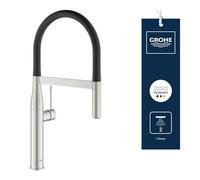 Grohe Essence mitigeur de cuisine 30294DC0 supersteel, douchette extractible professionnelle