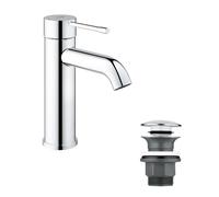 GROHE Mitigeur de lavabo sur pied Essence 23797001 chromé, ouverture par pression Taille S