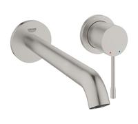 GROHE Essence New Robinet de lavabo encastré - bec 23cm - taille L - avec partie encastrée - supersteel SW73262 / SW28941