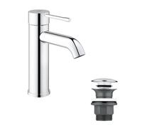 GROHE Mitigeur de lavabo sur pied Essence 23797001 chromé, ouverture par pression Taille S