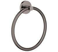 GROHE Essentials - Bague pour Serviette Hard Graphite | Surface chromée surface robuste, avec finition pour la salle de bains (anthracite, 40365A01)