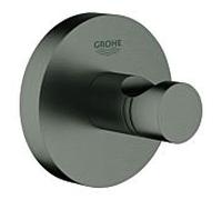 Grohe Essentials crochet pour peignoir 40364AL1 graphite dur brossé, fermeture dissimulée