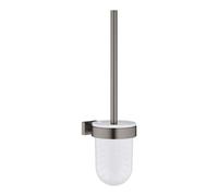 Grohe Essentials Cube - Brosse de toilette avec support, Hard Graphite brossé 40513AL1
