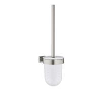 Grohe Essentials Cube - Brosse de toilette avec support, supersteel 40513DC1