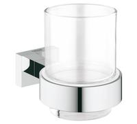 GROHE Gobelet pour brosse à dents Essentials Cube 40755001 verre transparent chrome