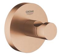 GROHE Essentials - Patère murale pour Salle de Bains, Porte-serviette mural, Fixations Cachées, Platine de Fixation Incluse, Métal, A coller ou à visser, Rose Gold Brossé, 40364DL1