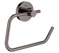 GROHE Essentials, porte-papier WC sans perçage | Porte-papier toilette, montage adhésif, fixation invisible (anthracite, 40689A01)