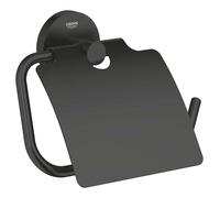 Grohe Grohe Porte-papier toilette Essentials avec couvercle, fixation dissimulée, noir mat Quantité:1