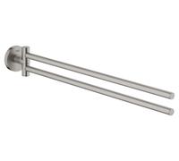 Grohe Essentials serviettes 40371DC1 2 bras, pivotant, 43,9 cm, supersteel