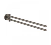Grohe Essentials serviettes 40371AL1 2 bras, pivotant, 43,9 cm, graphite dur brossé