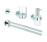 Grohe Essentials Salle de bains set 40846001 chromé , Salle de bains set 4 en 1