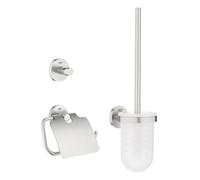 Grohe - Essentials Set d'accessoires 3 en 1, Supersteel (40407DC1)