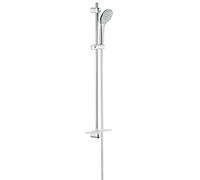 GROHE Euphoria, ensemble de douche 3 types de jet, douche de tête pluie | Douchette avec buses anticalcaire SpeedClean, poignée fraîche, flexible anti-torsion, montage facile (chrome, 27227001)