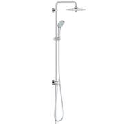 Grohe Euphoria ensemble de douche pluie apparent sans robinet - douche de tête Ø 26 cm à 3 jets - douchette 3 jets - chrome 27421002
