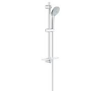 GROHE Euphoria, set barre de douche 3 jets, Rain, SmartRain, Massage | Douche de tête orientable, jet homogène DreamSpray, buses anticalcaire, tablette EasyReach (chrome, 27243001)