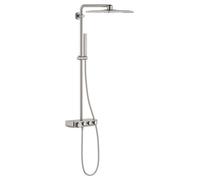 Grohe Euphoria SmartControl - Set de douche Cube 310 Duo avec thermostat, 2 jets, supersteel 26508DC0
