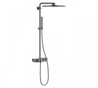 GROHE Système de douche 26508A00 Euphoria Cube 310 – thermostat AP, bras pivotant 45 cm, graphite dur