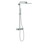 Grohe Euphoria SmartControl System 310 Cube Duo système de douche avec mitigeur thermostatique, montage mural, 26508DC0, Couleur: acier super
