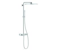 Grohe Euphoria SmartControl System 310 Cube Duo système de douche avec mitigeur thermostatique, montage mural, 26508000, Couleur: chrome