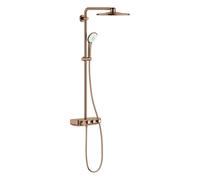 Grohe Euphoria SmartControl System 310 Duo, système de douche avec mitigeur thermostatique, mural, chromé, 26507DL0, Couleur: coucher de soleil chaud brossé