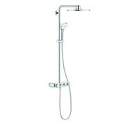 GROHE Ensemble de douche mural Euphoria avec thermostat StarLight Chrome 26507000