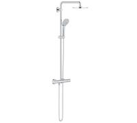 Grohe Euphoria System 210 ensemble de douche pluie apparent - thermostatique - douche de tête Ø 21 cm - bras de douche pivotant 45 cm - chrome 27964000