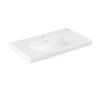 Grohe Euro Céramique de salle de bain vasque 3958400H 80 x 46 cm, blanc alpin PureGuard, trou de robinet 2000 avec trop-plein