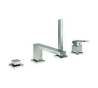 Grohe Eurocube - Mitigeur pour montage sur bord de baignoire, installation 4 trous, supersteel 19897DC1