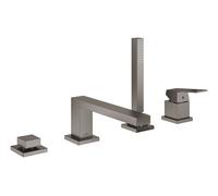 Grohe Eurocube - Mitigeur au bord de baignoire, installation 4 trous, Hard Graphite brossé 19897AL1