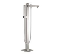 Grohe Eurocube - Mitigeur de baignoire à monter au sol avec accessoires, supersteel 23672DC1