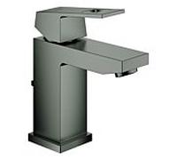 Grohe Eurocube mitigeur lavabo 23127AL0 graphite dur brossé, taille S, avec garniture de vidage , sans limiteur de débit