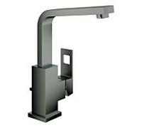 Grohe Eurocube mitigeur lavabo 23135AL0 graphite dur brossé, taille L, avec garniture de vidage , sans limiteur de débit